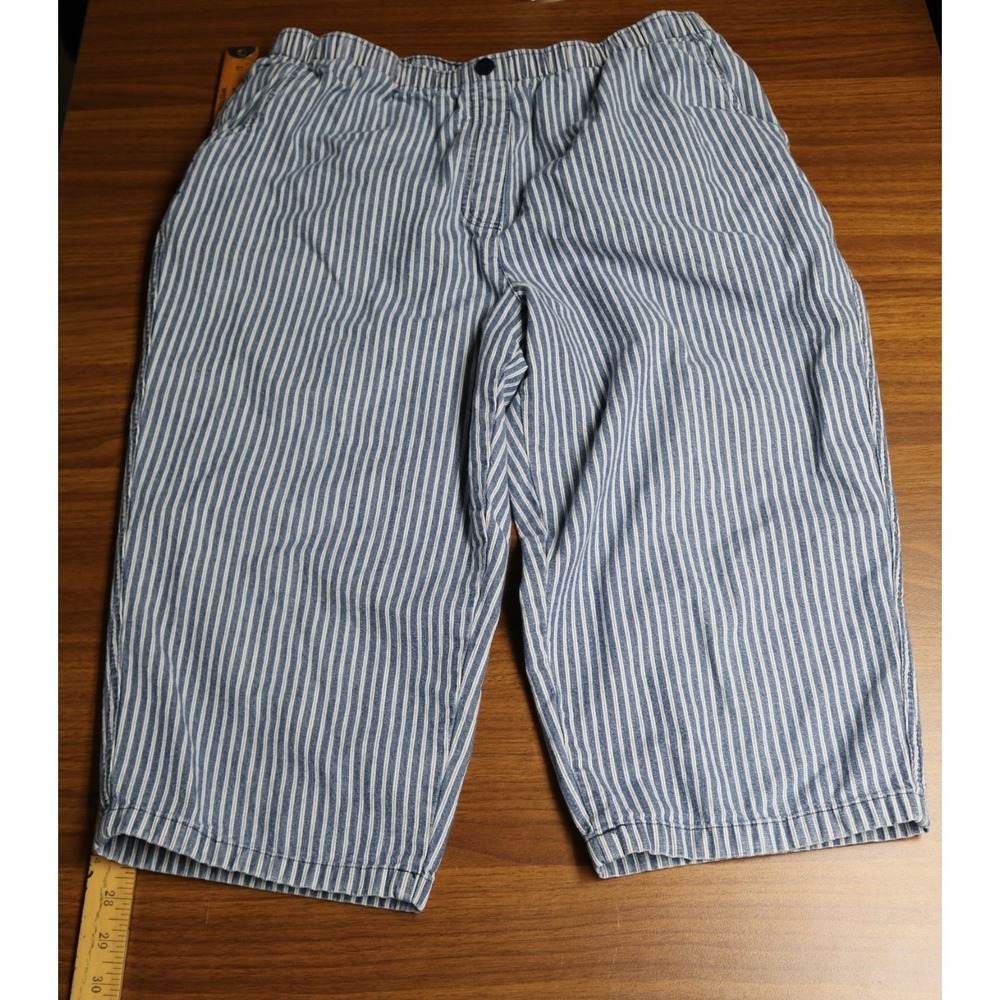 Allison Daley Pre Owned Women's Comfort Fit Capri Pants  14P Blue/White